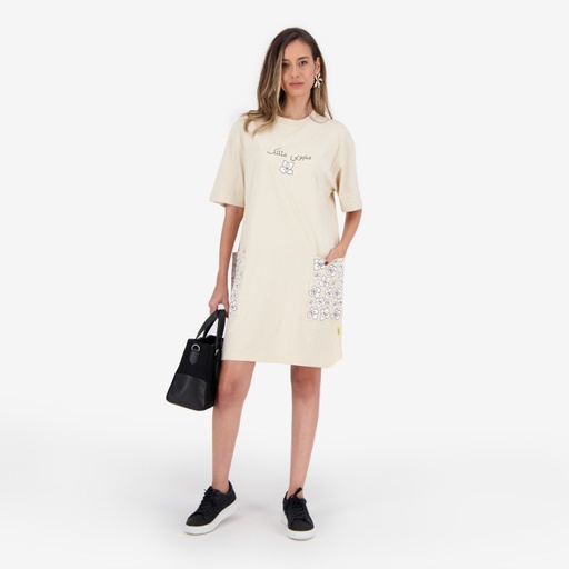 T-shirt robe femme manches courtes محبوبي مثلتك وردة