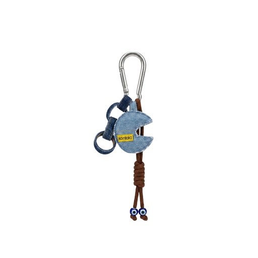 Lune, Cordon marron, Anneau passant - Jeans Bleu Clair