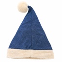 BONNET EN JEANS AVEC FOURRURE ET BRODERIE BONNE ANNEE