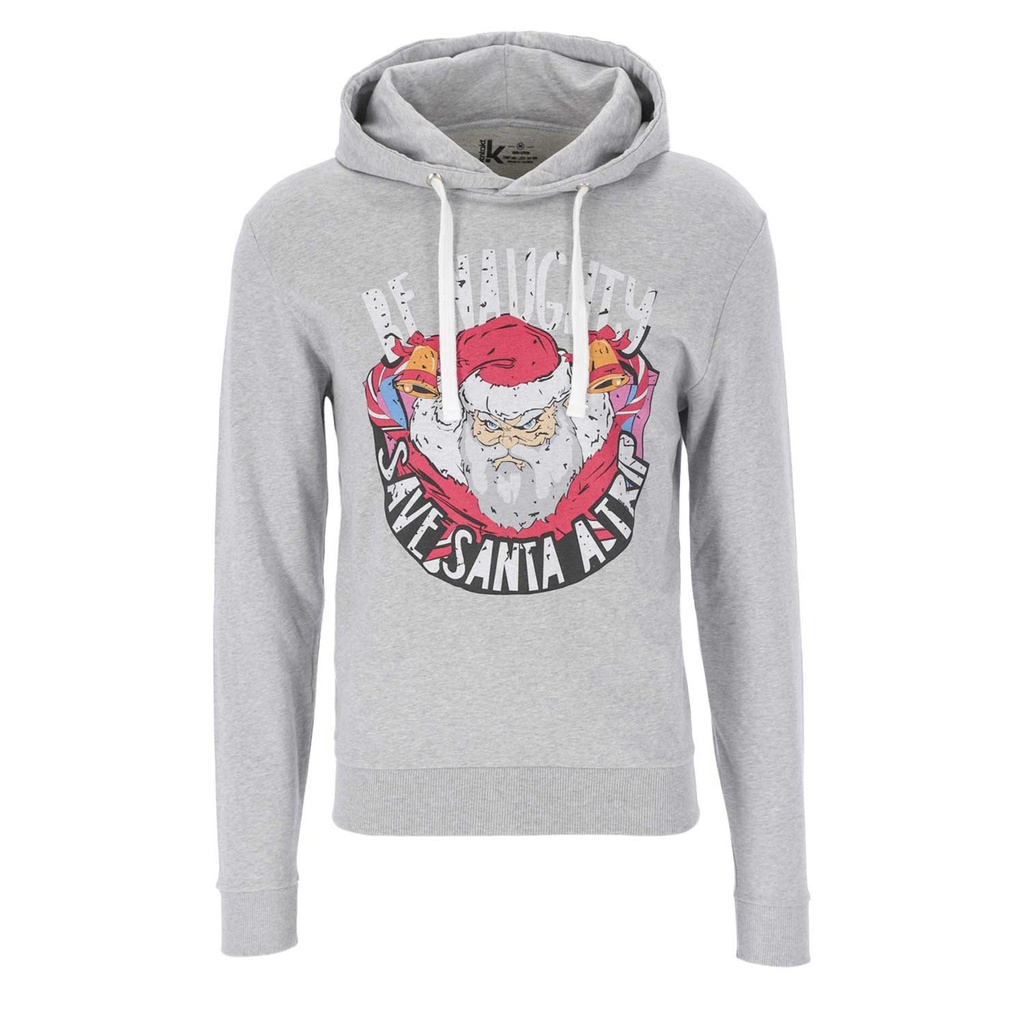 HOODIE NOEL UNISEXE BE NAUGHTY SAVE SANTA
