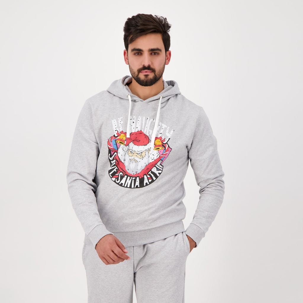 HOODIE NOEL UNISEXE BE NAUGHTY SAVE SANTA