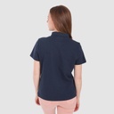 POLO FEMME MANCHE 3/4 AVEC VOLANT ET BRODERIE