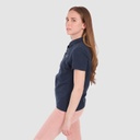 POLO FEMME MANCHE 3/4 AVEC VOLANT ET BRODERIE