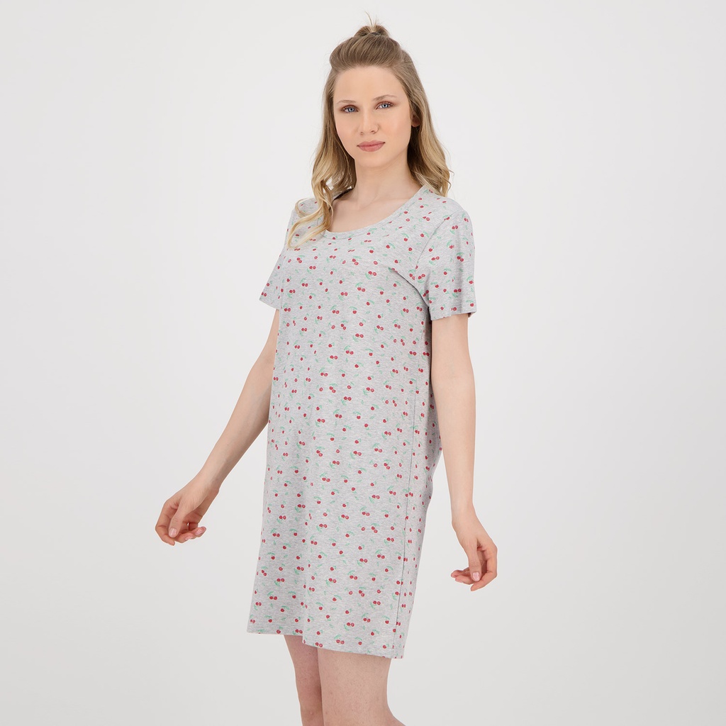 Robe de pyjama femme imprimé cerise