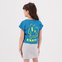 T-shirt fille demi manches nouée ENJOY