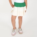 Jupe fille courte à volant chaine et trame