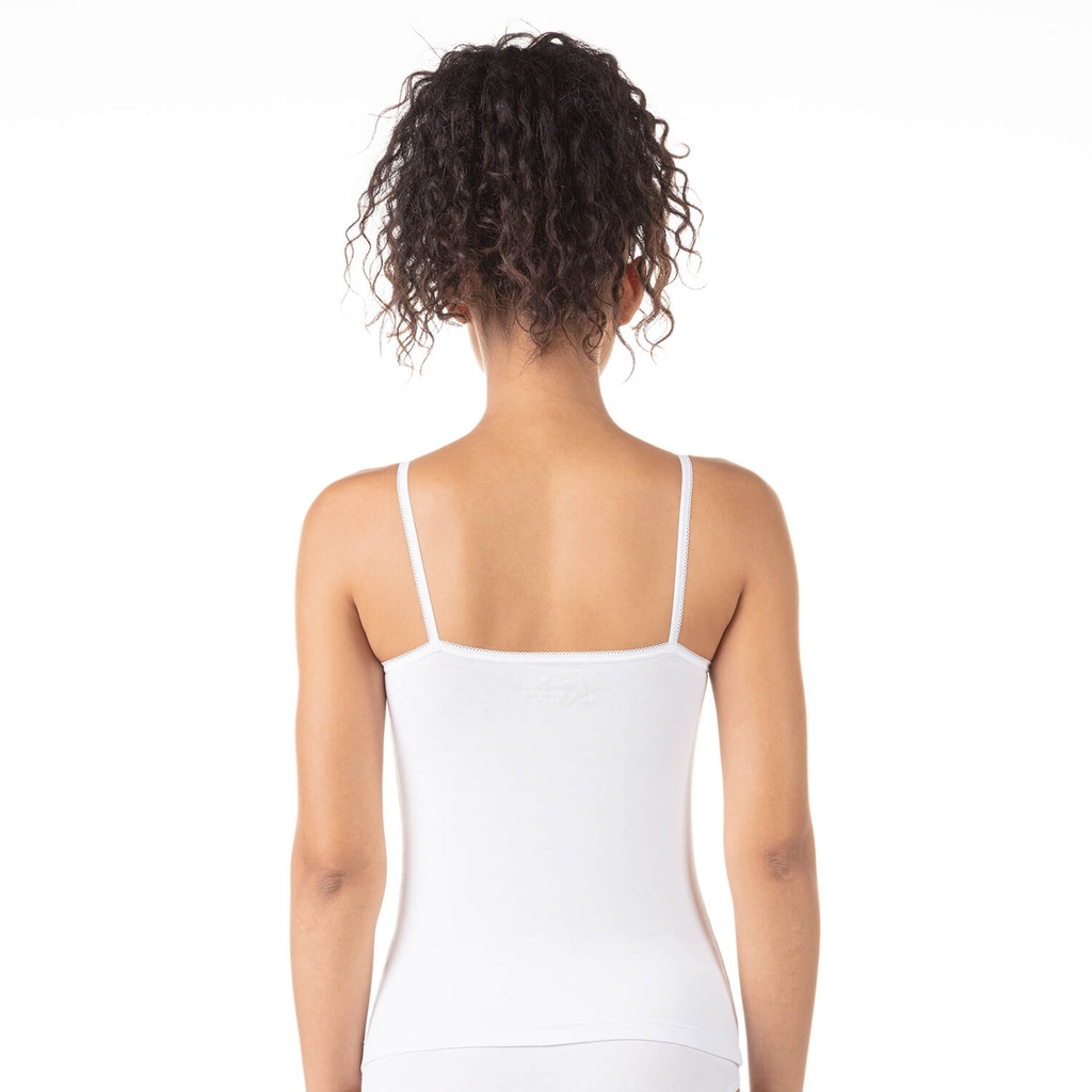 Caraco femme bords dentelle en coton stretch