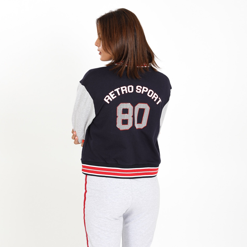 Bombers femme col rectiligne RETRO SPORT