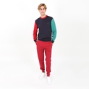 Sweat homme manches contrastées avec broderie