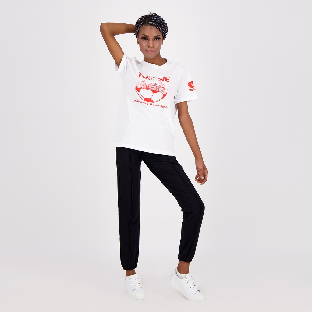 T-shirt unisexe manches courtes بالقرينتا مشرجين وللكوب ماشين