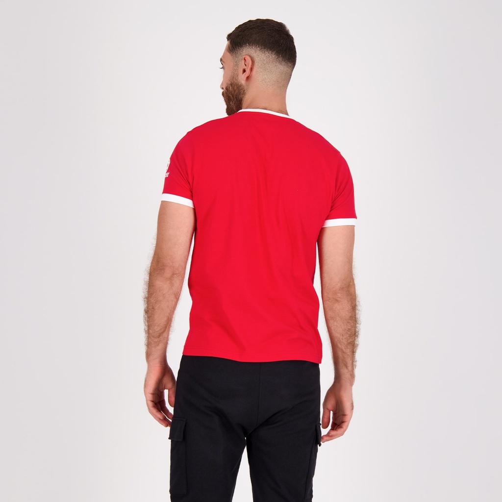 T-shirt unisexe manches courtes نشجعو النسور بالقلب و المريول