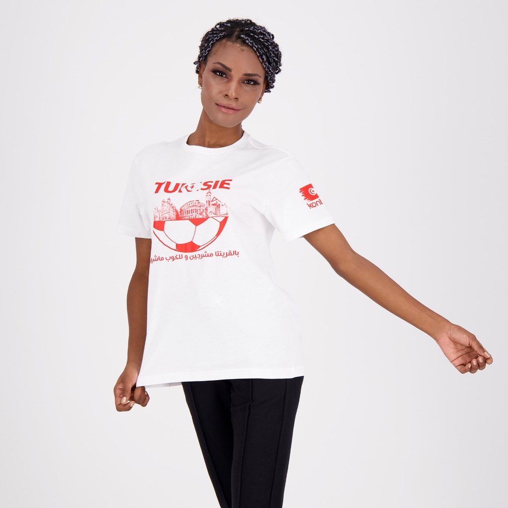 T-shirt unisexe manches courtes بالقرينتا مشرجين وللكوب ماشين