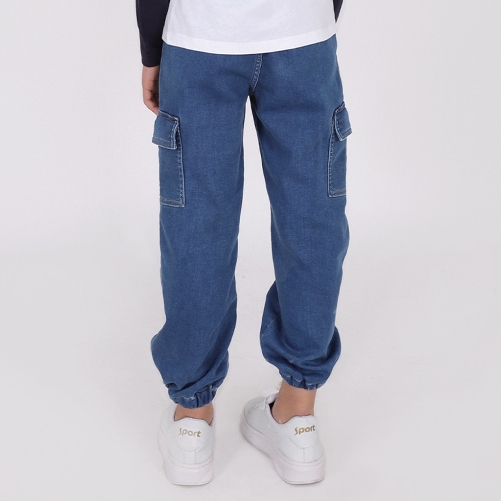 Pantalon cargo garçon avec bords élastique