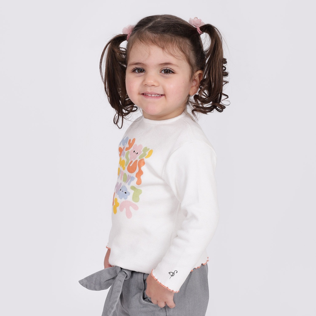 T-shirt côtelé bébé manches longues KONTAKT