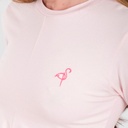 T-shirt femme nouée manches longues avec broderie