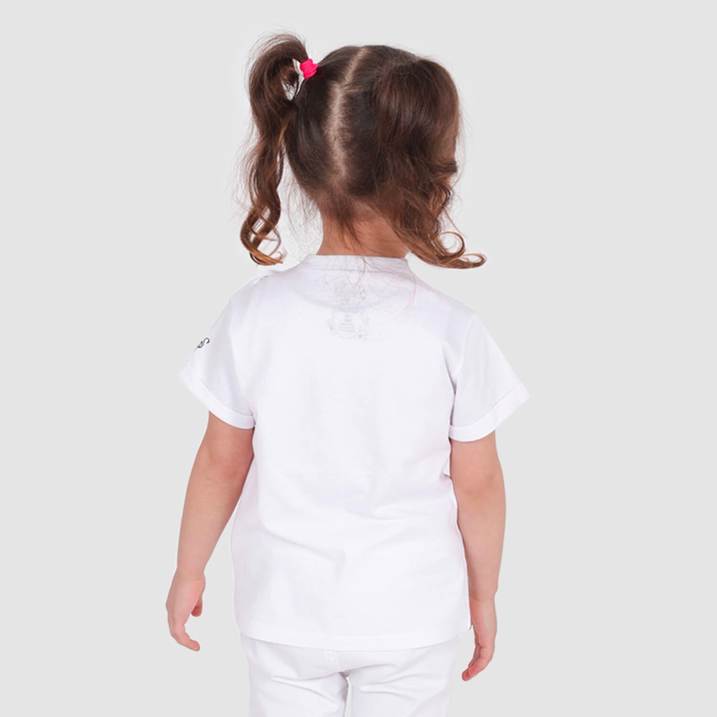 T-shirt bébé manches courtes avec revers FLAMINGO