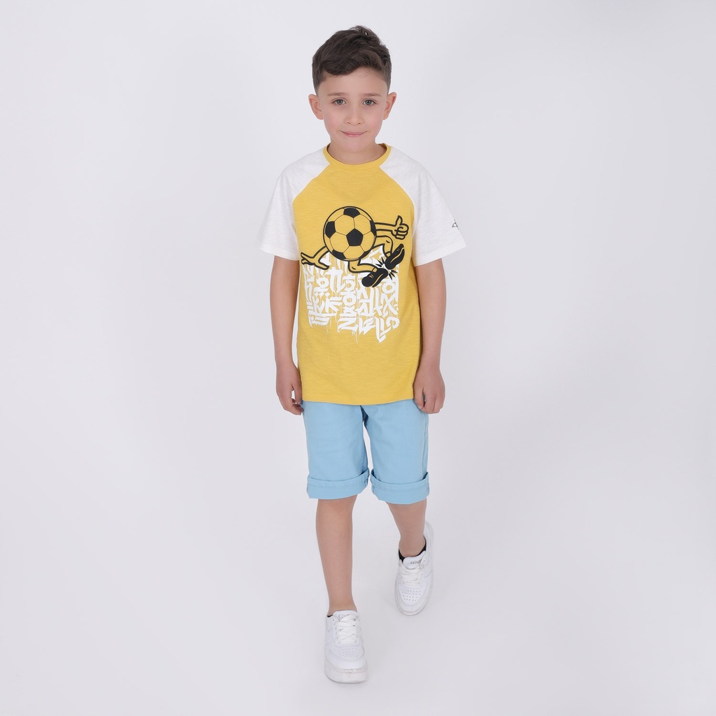 T-shirt garçon manches raglan FOOTBALL