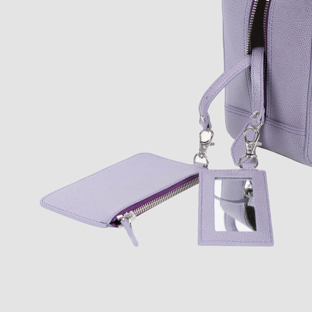 Sac carré bandoulière en cuir - DONIA