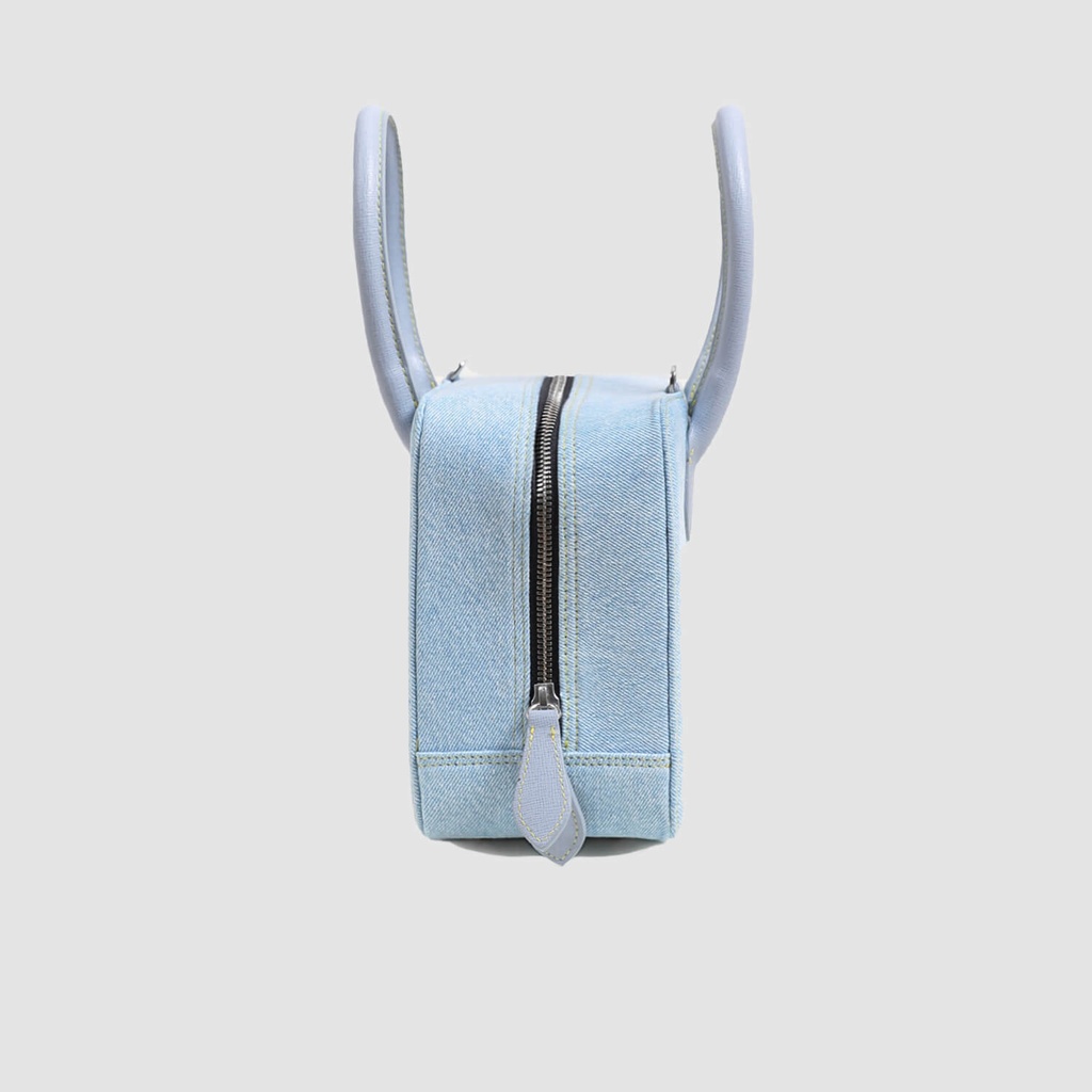 Sac carré bandoulière en jeans - DONIA