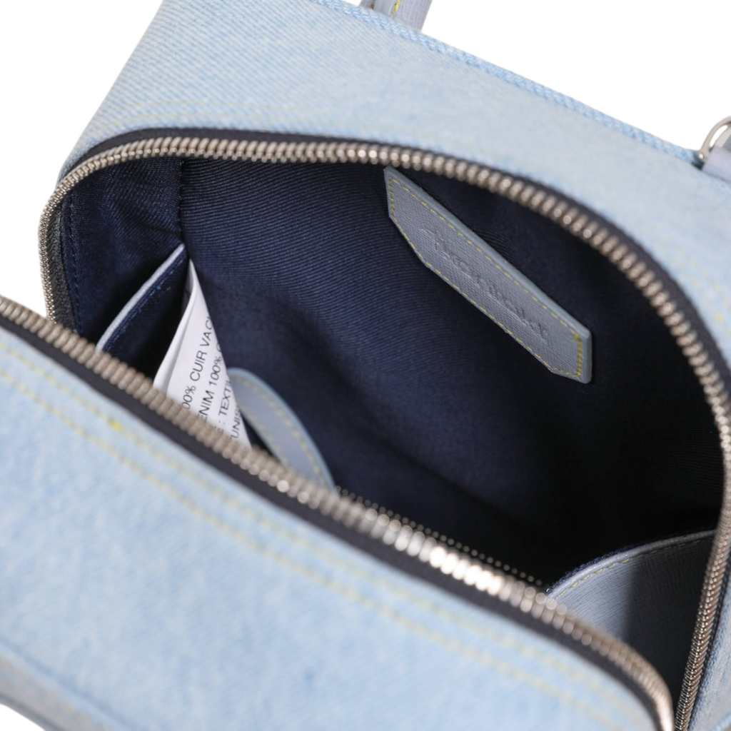 Sac carré bandoulière en jeans - DONIA