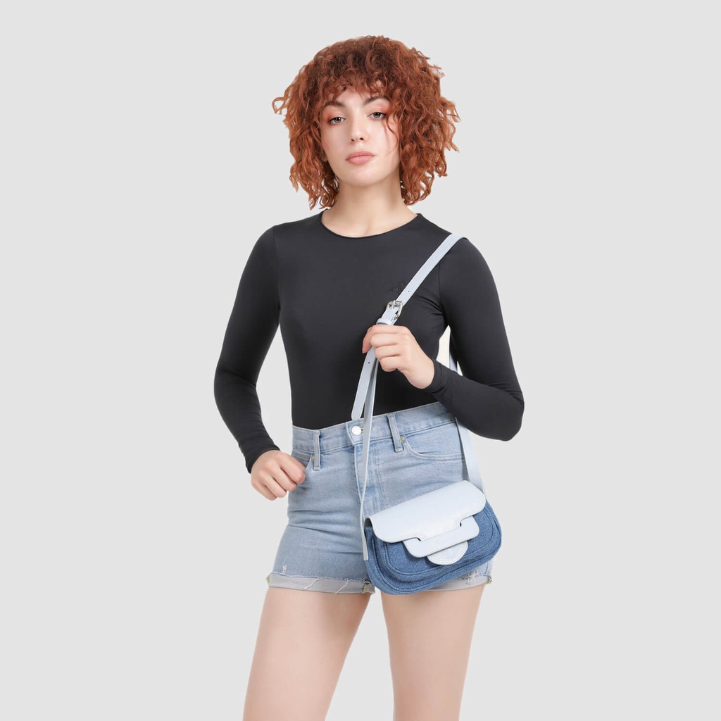 Sac bandouliére en jeans - SAGHIRA