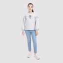 Sweat fille avec manches tombantes FLOWERS