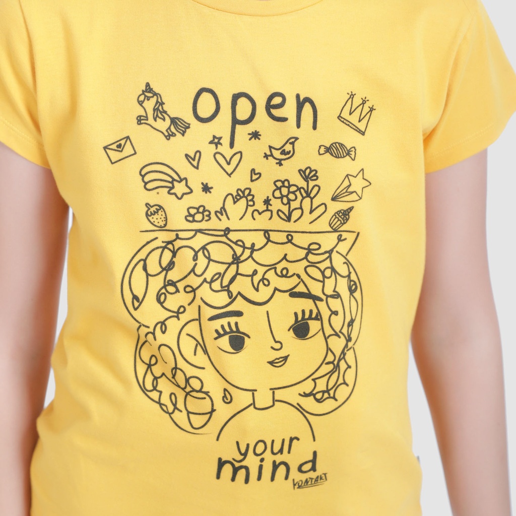 T-shirt fille manches courtes OPEN YOUR MIND