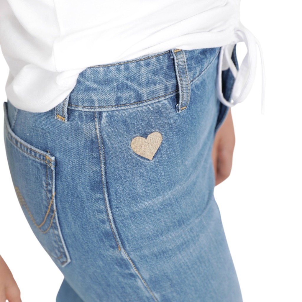 Wide leg jeans fille