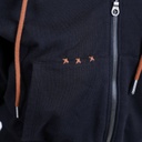 Hoodie crop zippé femme avec détails couture