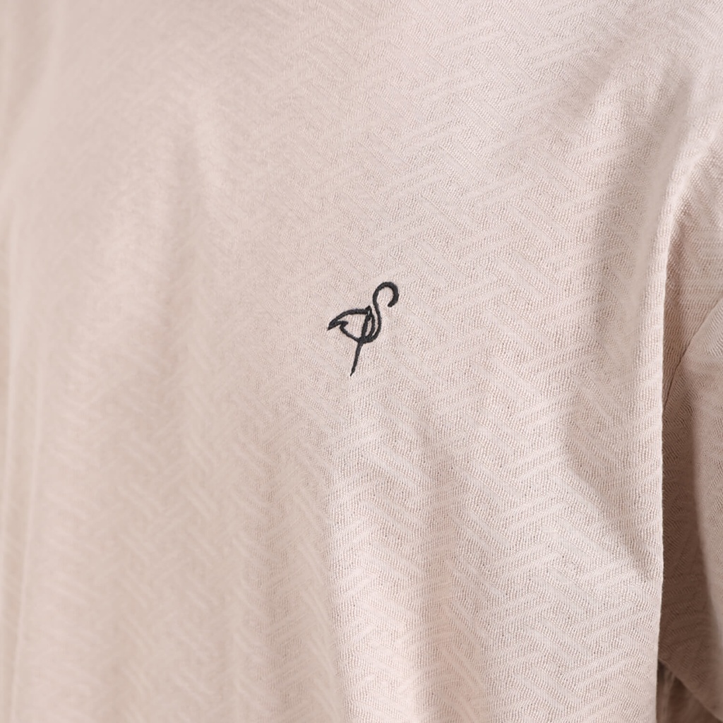 T-shirt oversized homme manches courtes  jacquard