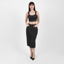 Jupe midi femme effet cuir- MIRA