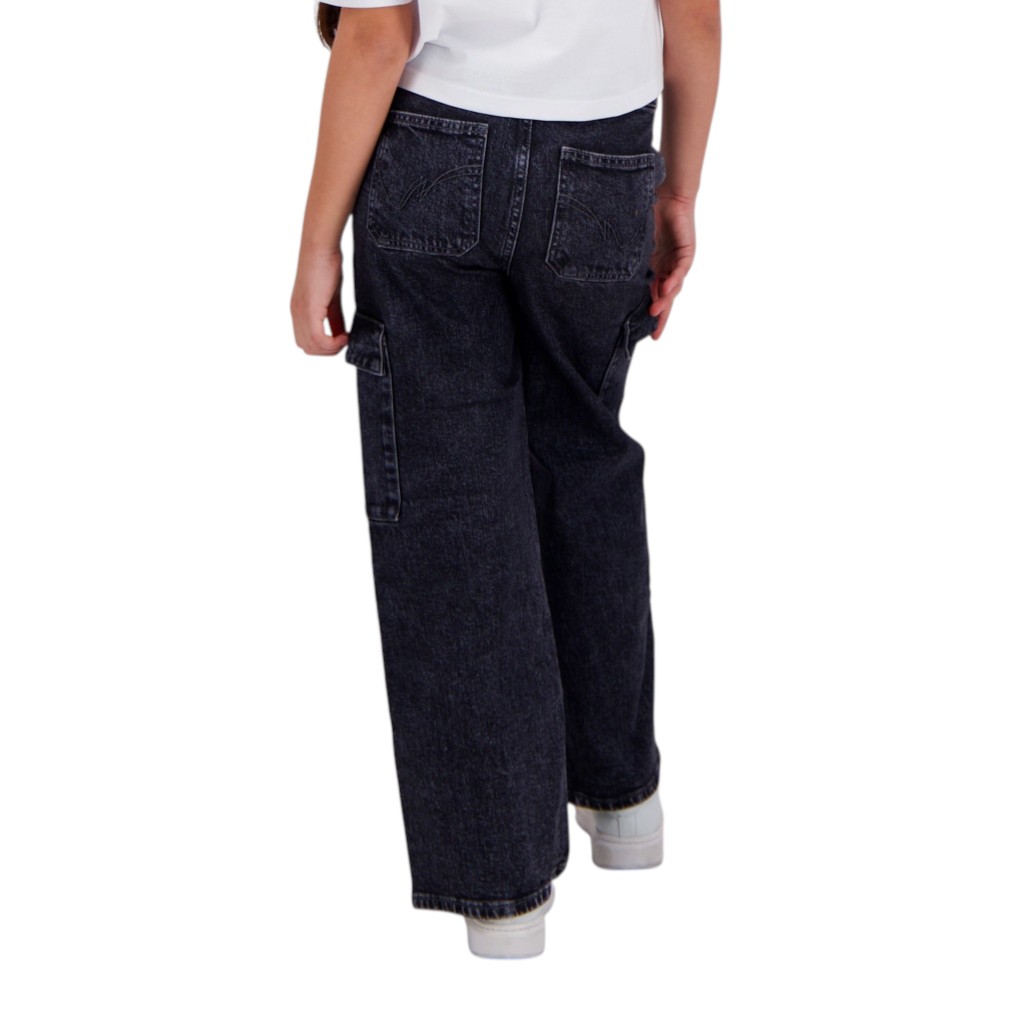 Cargo jeans fille