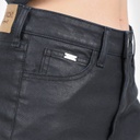 Straight jeans femme effet cuir -SARRA