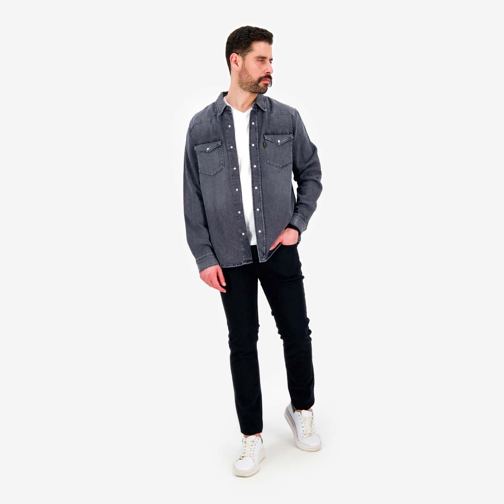 Chemise western homme en jeans  -SHEMS