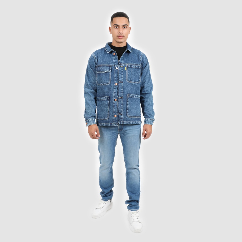 Workwear jacket homme en jeans-WAEL