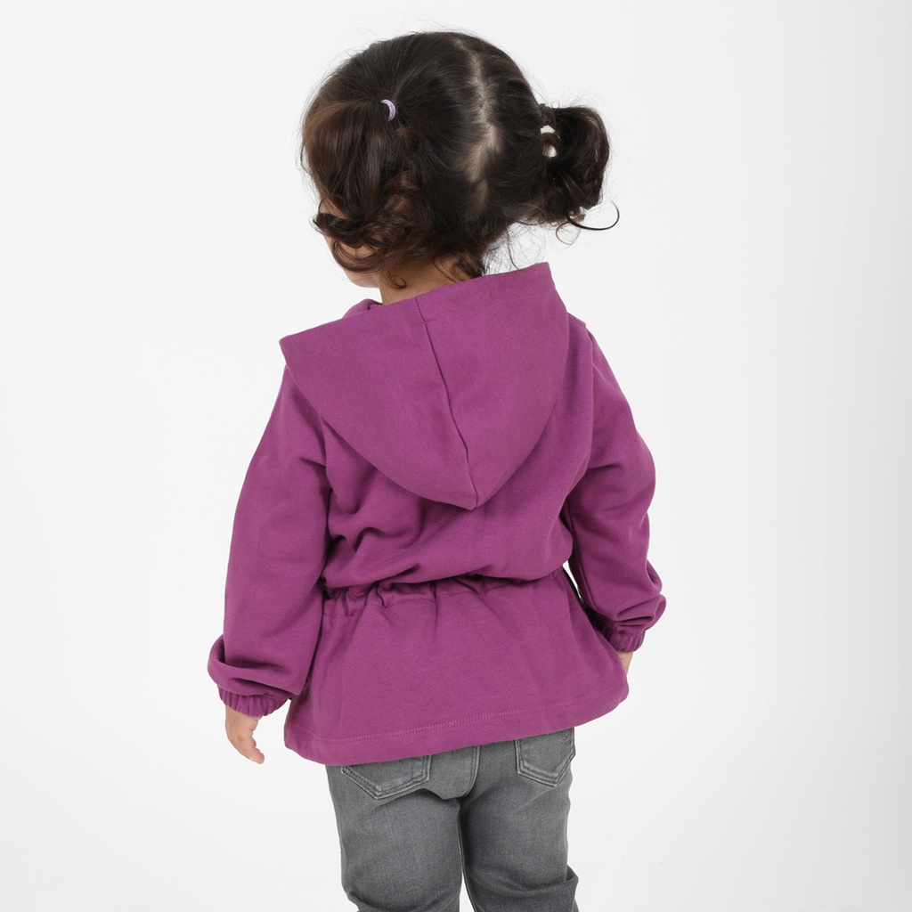 Hoodie zippé bébé avec cordon de serrage