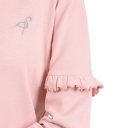 Pyjama côtelé femme manches longues avec volant