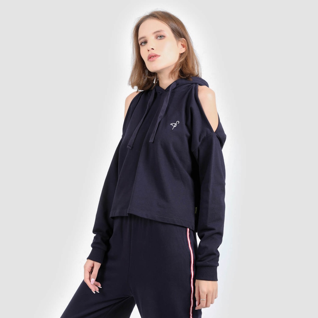 Hoodie femme manches tombantes