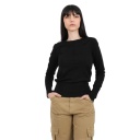 Pull femme avec détail broderie en maille fine