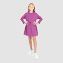 Robe sweat fille avec élastique à la taille
