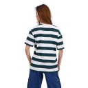 T-shirt oversized rayé femme manches courtes