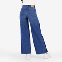 Wide leg jeans femme avec boutons pressions - WIDED