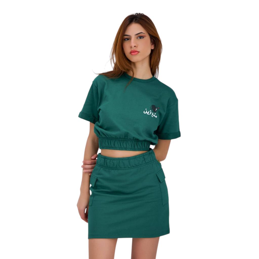 Sweat crop femme manches courtes قنبلة مناع زين