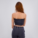 Top délavé femme sans bretelles