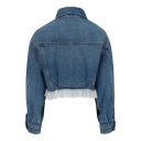 Cropped jacket fille en jeans