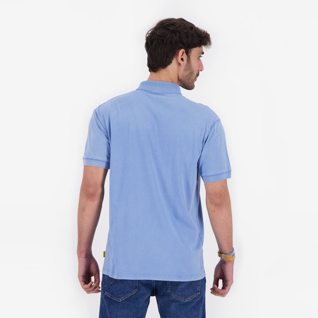 T-shirt polo délavé homme manches courtes avec flamant rose