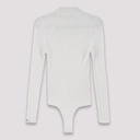 Body femme col cheminé en maille fine