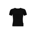 T-shirt côtelé sur taille femme manches courtes