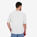 T-shirt oversized homme manches courtes avec piping et broderie