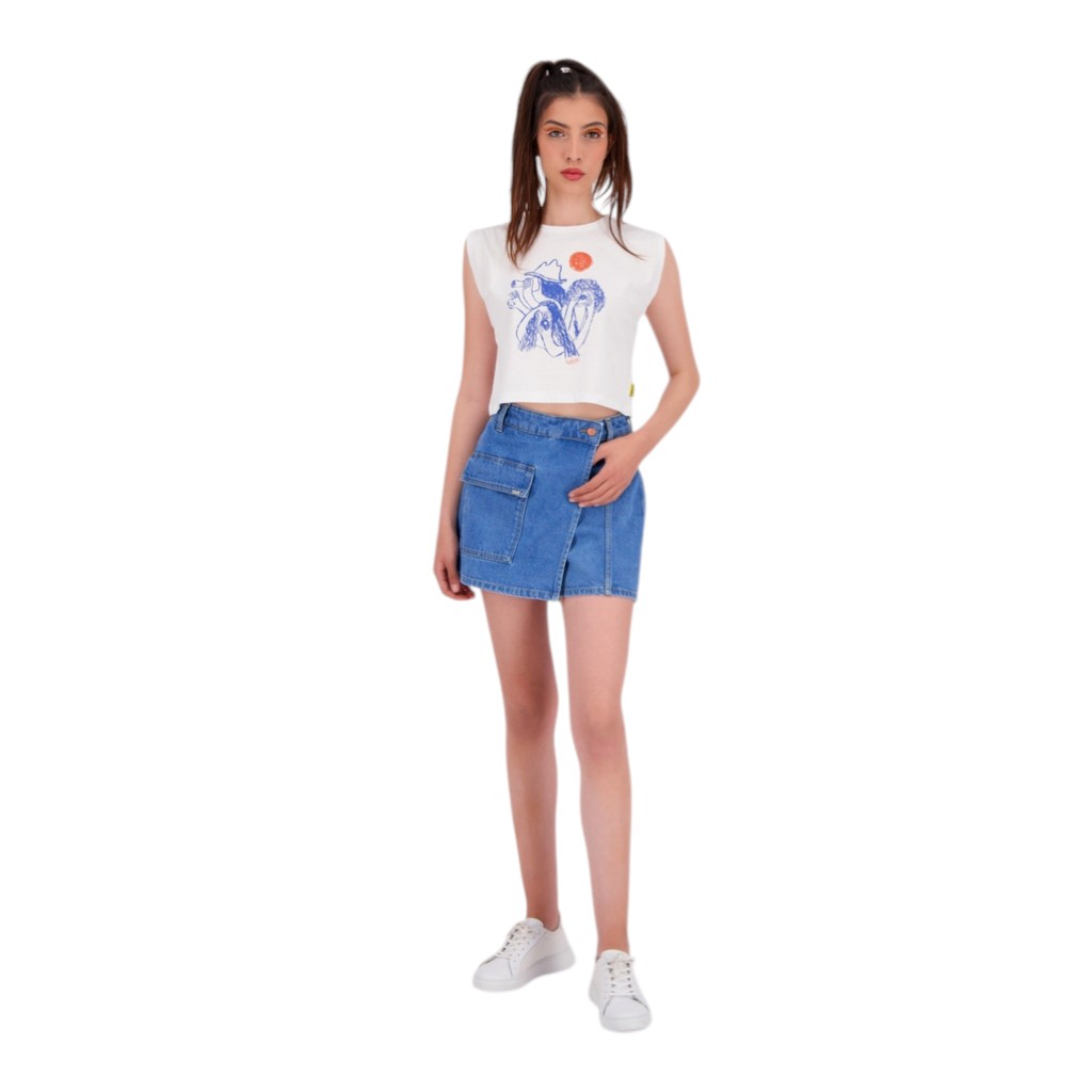 Skort femme en jeans - SOUKAINA